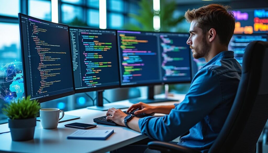 découvrez le métier de programmeur informatique : missions, langages de programmation essentiels et perspectives d'emploi dans le secteur technologique.