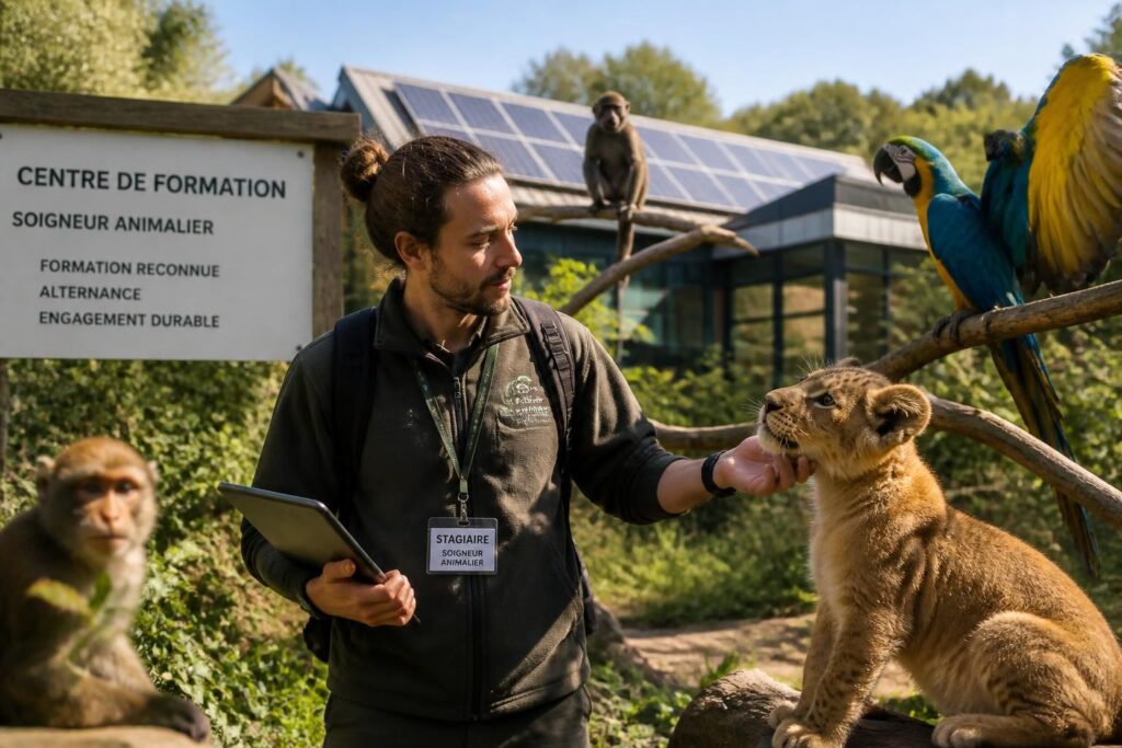 découvrez notre formation de soigneur animalier avec des options reconnues, en alternance, accessible aux adultes grâce au cpf. préparez votre avenir professionnel dans le secteur animalier.