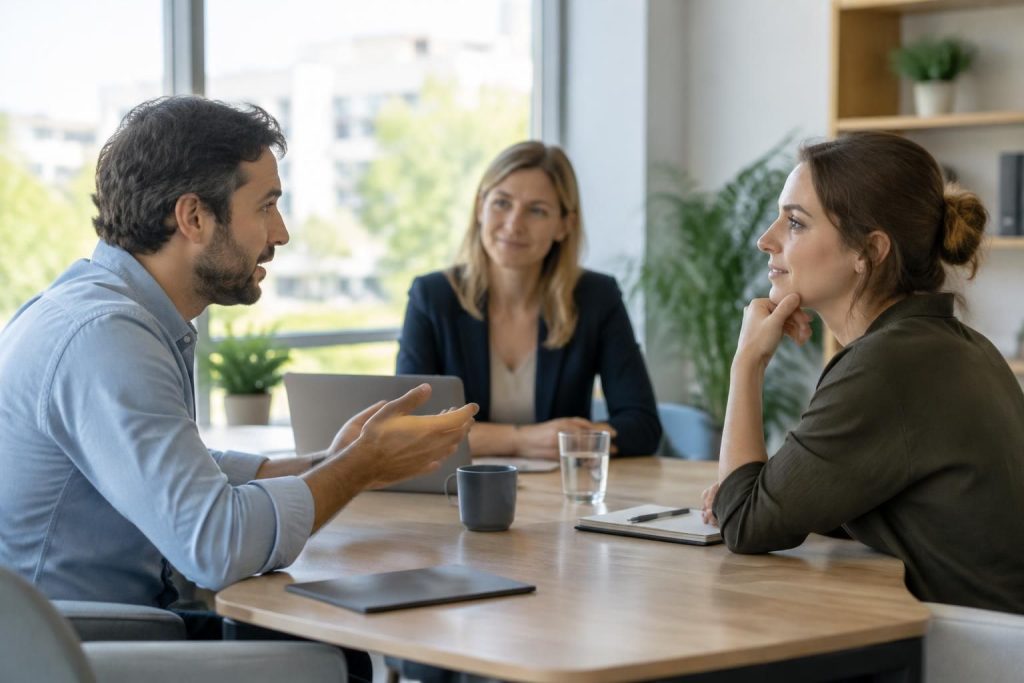 découvrez un exemple de communication non violente au travail pour désamorcer les conflits, apaiser les tensions et favoriser un dialogue constructif.