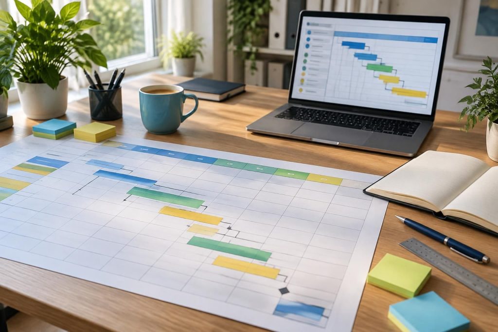téléchargez gratuitement un exemple de rétroplanning et organisez vos tâches, échéances et ressources pour gérer votre projet efficacement.